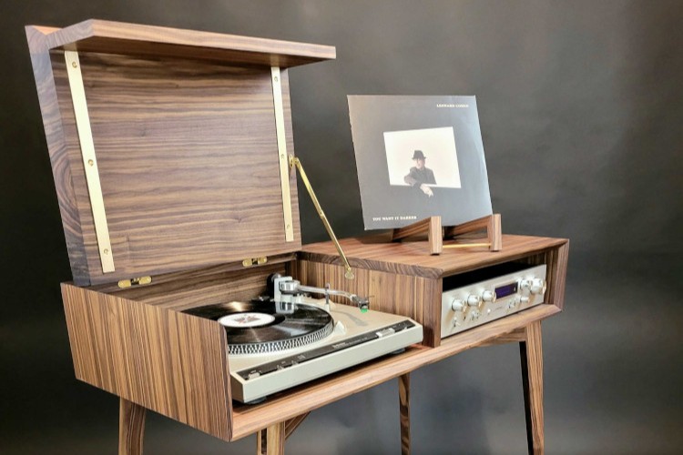 Meuble vinyle vintage sur mesure