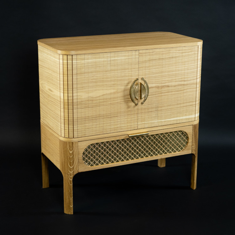 Console Hifi en bois massif sur mesure